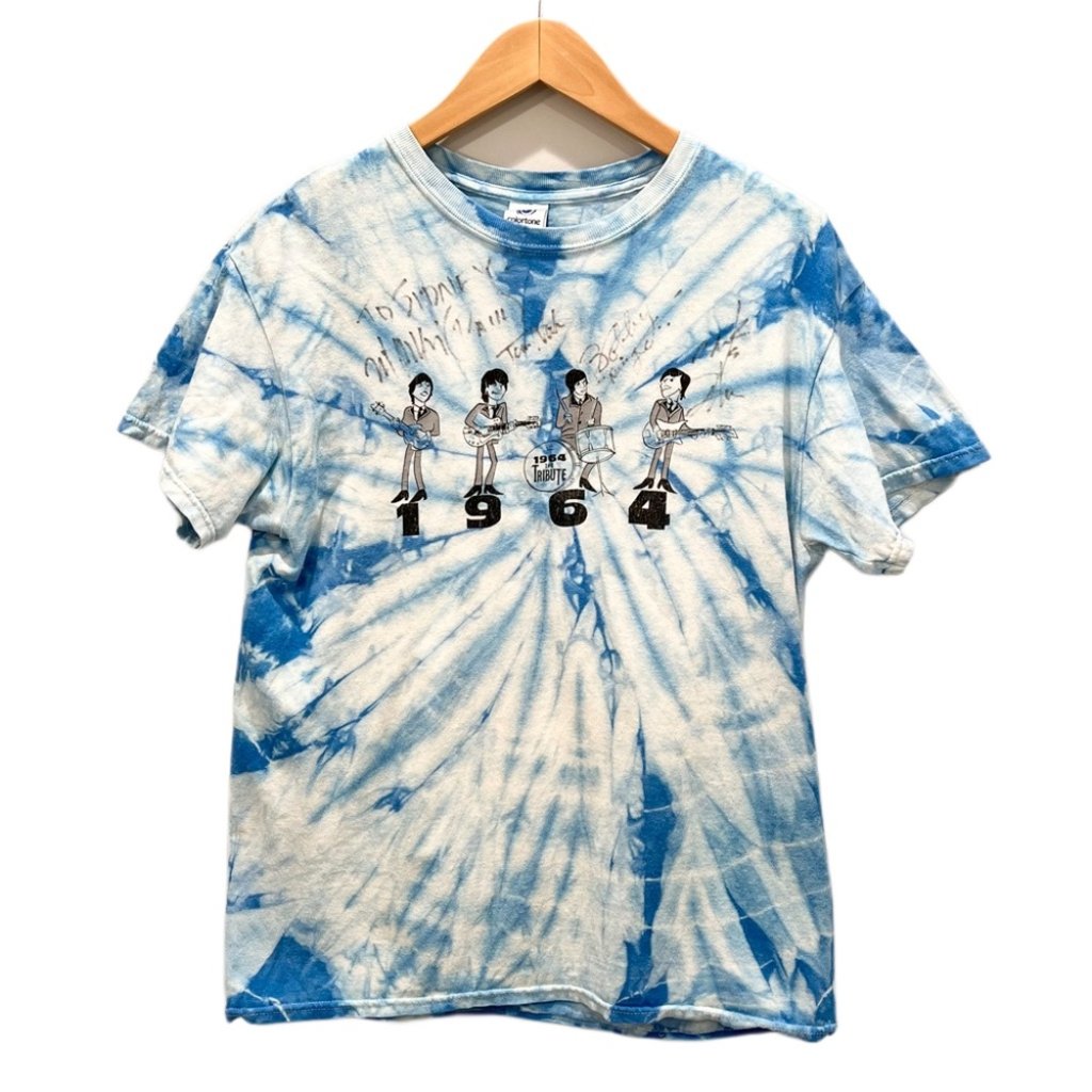 The Beatles Very Rare Signed 1964 The Tribute Band Tie Dye Concert T